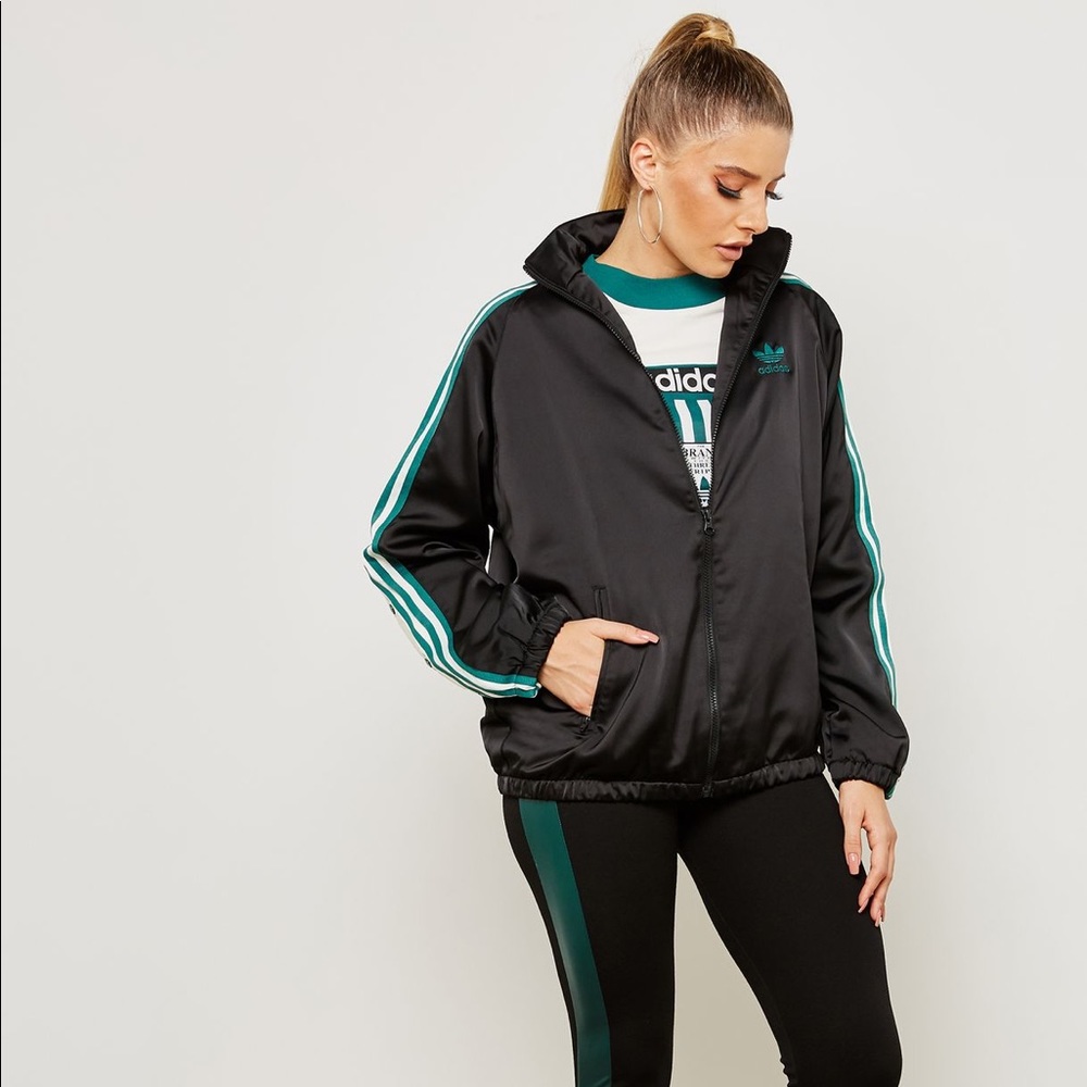 NWOT Adidas Adibreak Satin Track Jacket - Picture 2 of 4